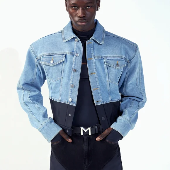 Mugler H&M Defined-Waist Denim Jacket (Mens) - Picture 3 of 3